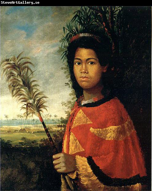 Robert Dampier Portrait of Princess Nahiennaena of Hawaii